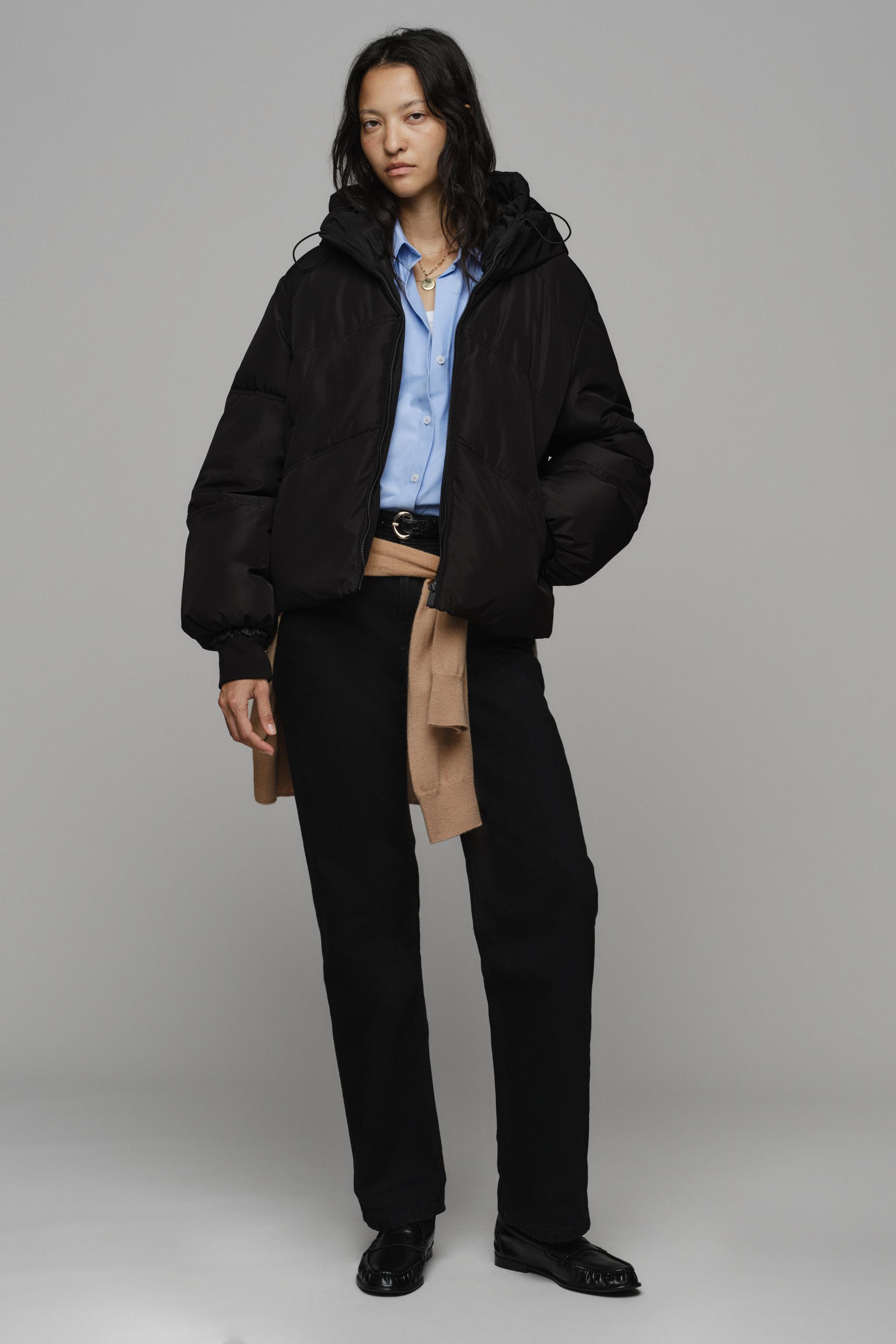 WATER-REPELLENT WINDPROOF PADDED HOODIE JACKET